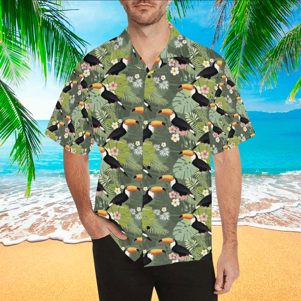 Toucan Aloha Shirt Hawaiian Shirt For Toucan Lovers Shirt For Men and Women