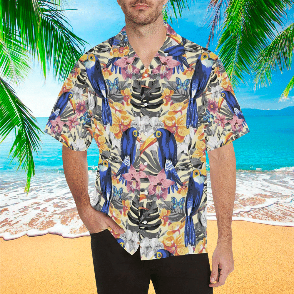 Toucan Hawaiian Shirt Toucan Button Up Shirt For Men and Women