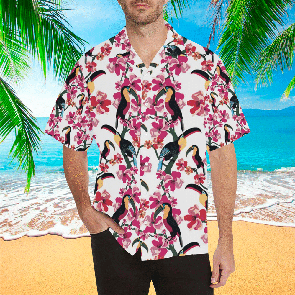 Toucan Hawaiian Shirt Toucan Button Up Shirt For Men and Women