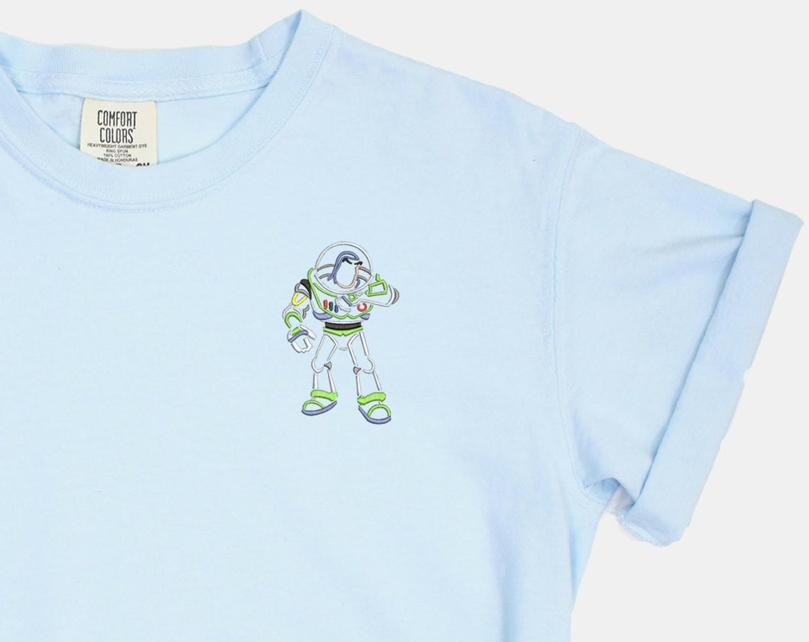 Toy Story Buzz Embroidered Tshirt Toy Story Embroidered Shirt Buzz T Shirt Pixar Shirt Disney Tshirt Womens Disney Shirt