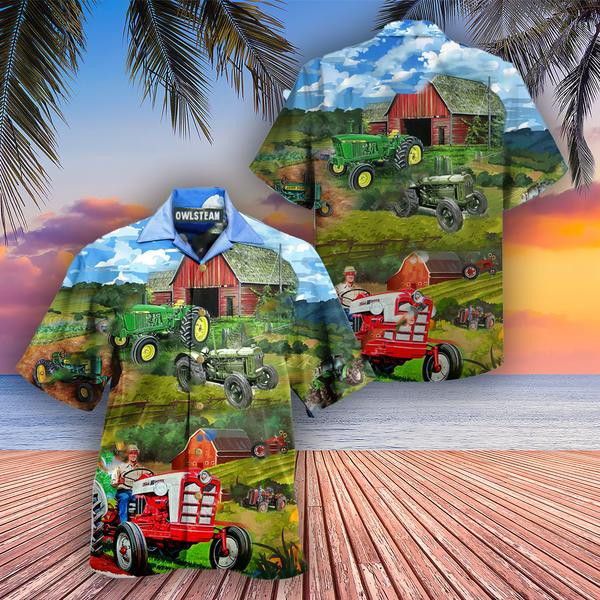 Tractor Keep Calm And Drive A Tractor Edition - Hawaiian Shirt - Hawaiian Shirt For Men