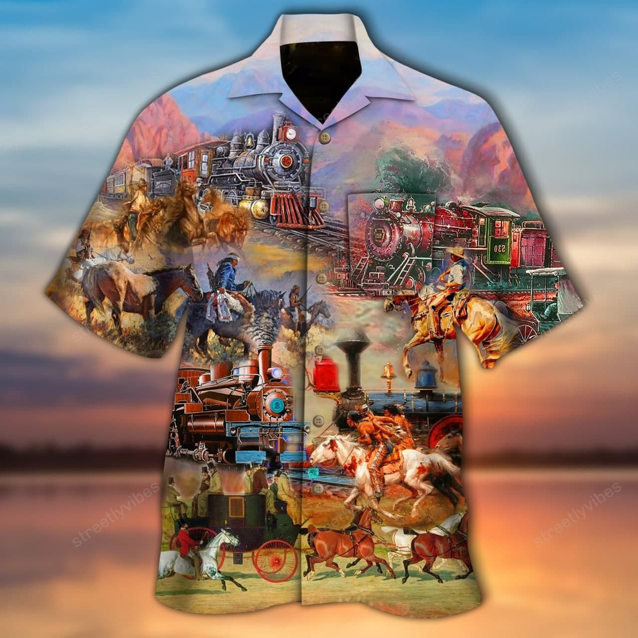 Train On The Way Hawaiian Shirt Hawaiian Shirt For Men