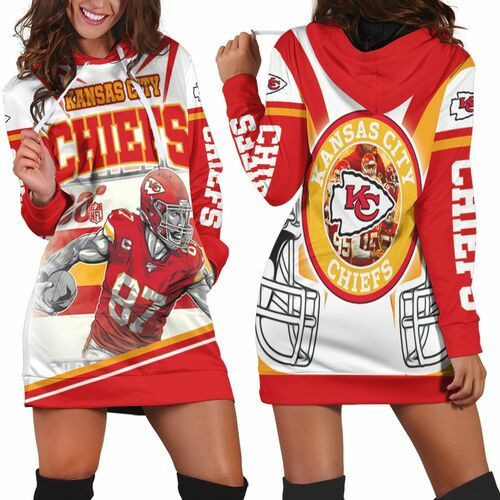 Travis Kelce 87 Kansas City Chiefs Afc West Division Champions Super Bowl 2021 Hoodie Dress Sweater Dress Sweatshirt Dress