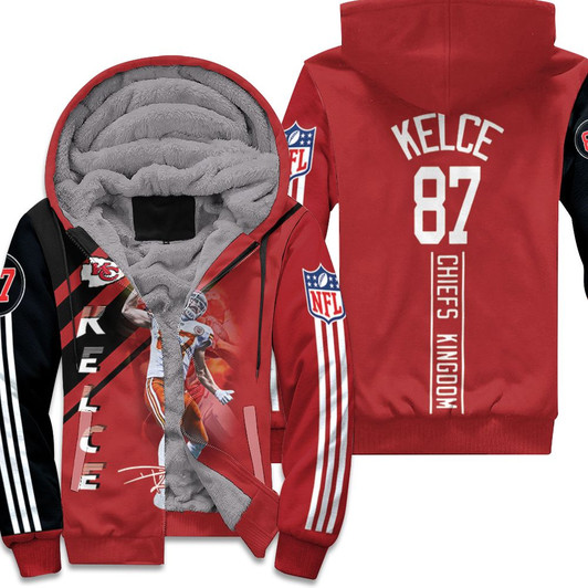 Travis Kelce Kansas City Chiefs 3D Fleece Hoodie