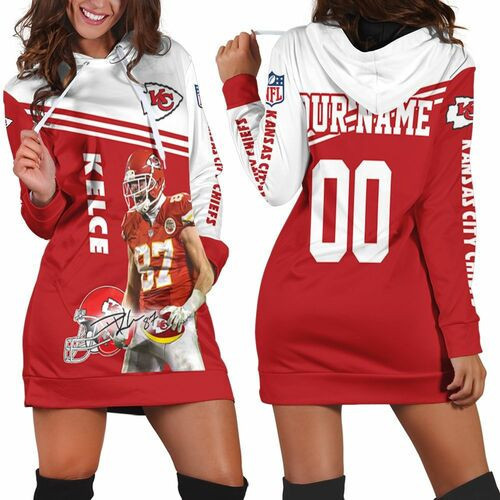 Travis Kelce Kansas City Chiefs 3d Hoodie Dress Sweater Dress Sweatshirt Dress