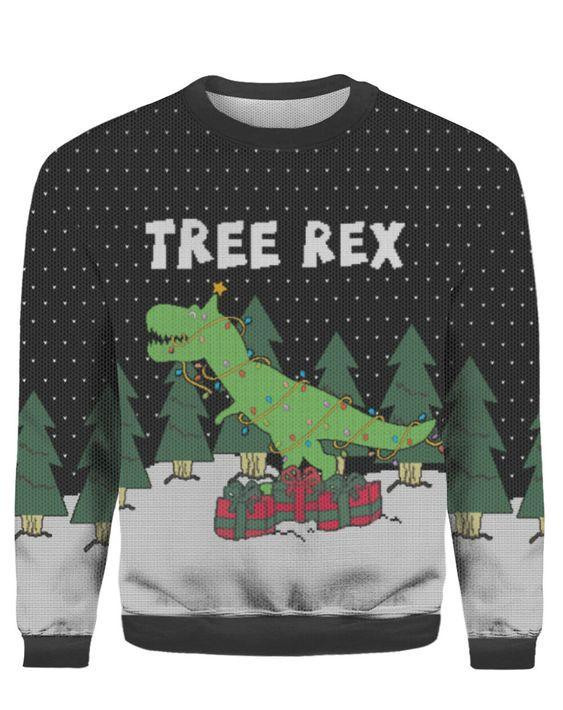 Tree Rex Ugly Christmas Sweater