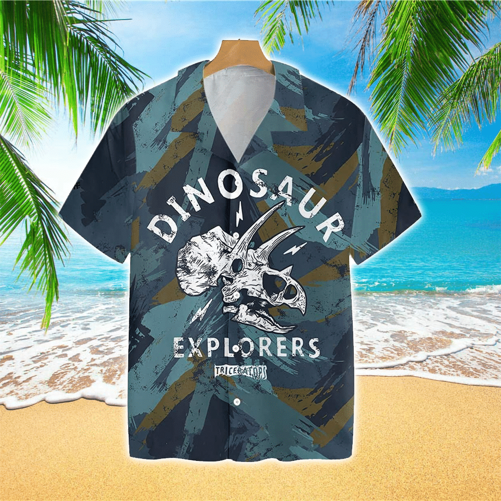 Triceratops Hawaiian Shirt Triceratops Apparel Lover Shirt for Men and Women