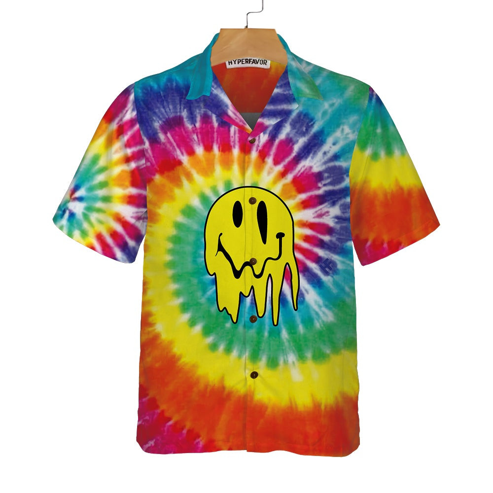 Trippy Hippie Rainbow Tie Dye Hippie Hawaiian Shirt Unique Hippie Shirt For Men And Women