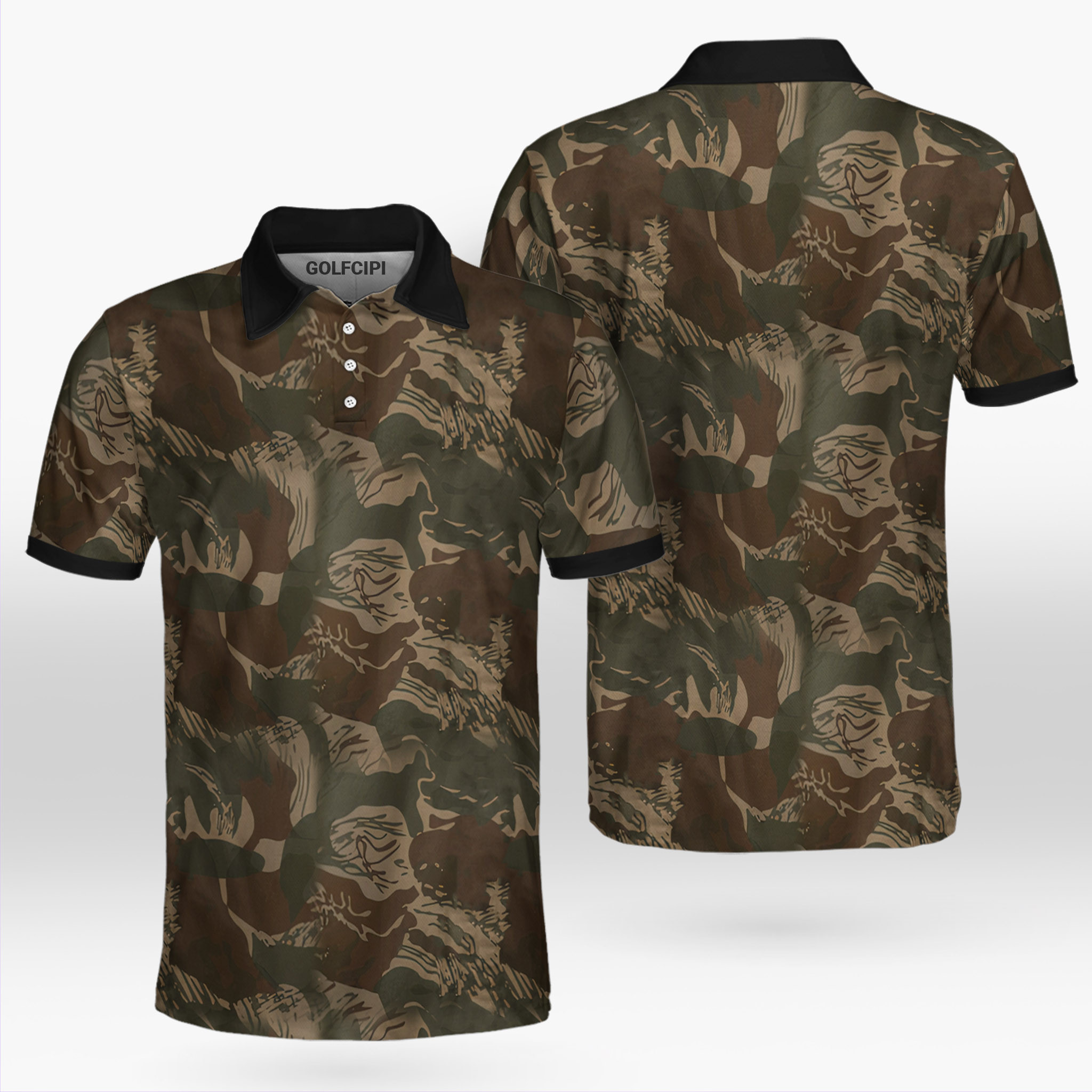 Tropical Camo Golf Shirt Best Golf Shirts For Men