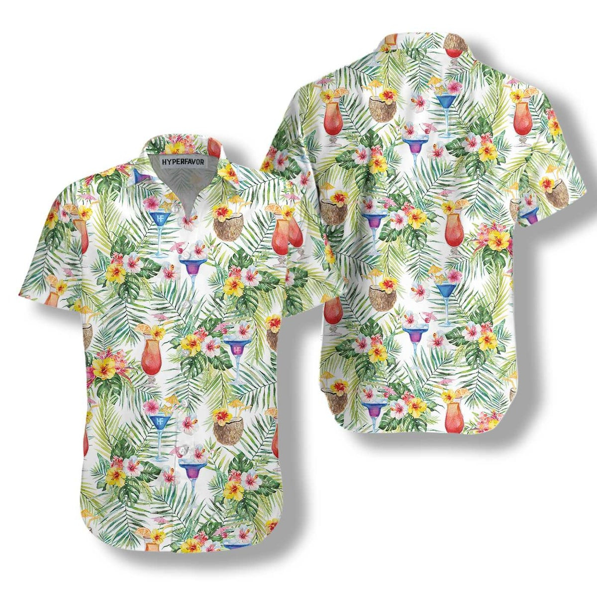 Tropical Cocktail Shirt For Men Hawaiian Shirt