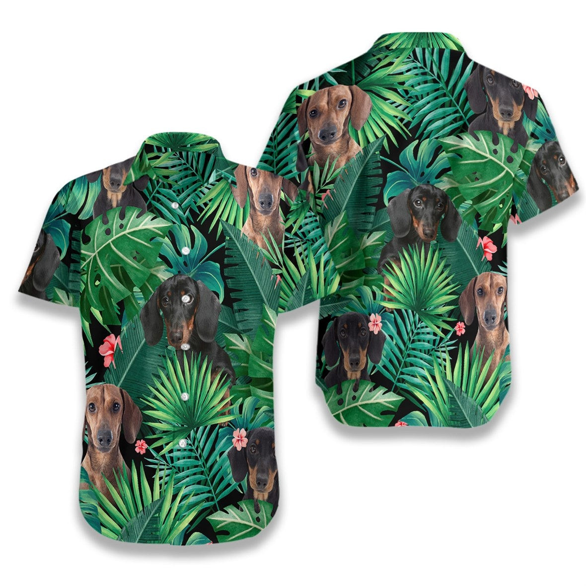 Tropical Dachshund Hawaiian Shirt