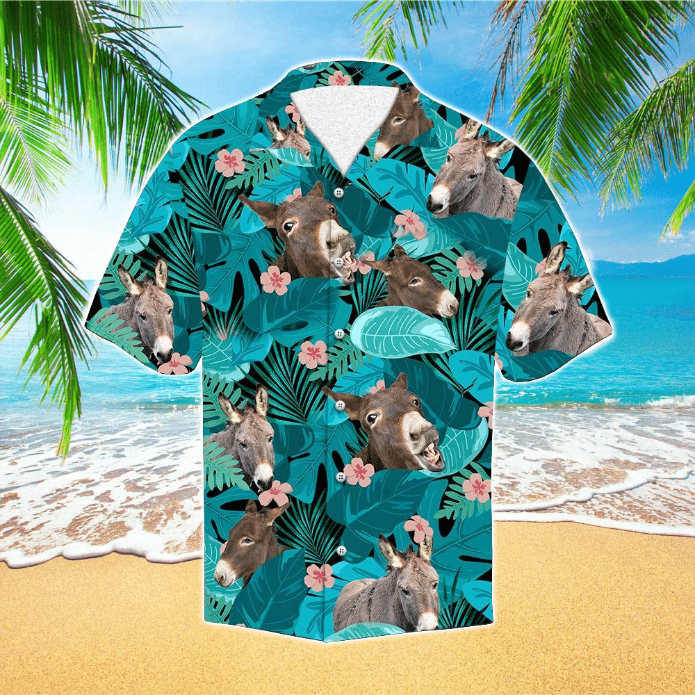 Tropical Donkey Hawaiian Shirt for Men and Women