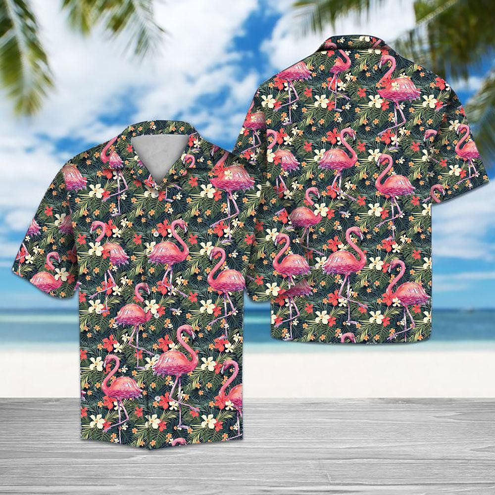 Tropical Flamingo Hawaiian Shirt Tropical Hawaiian Shirt For Men Hawaiian Shirt For Men Women