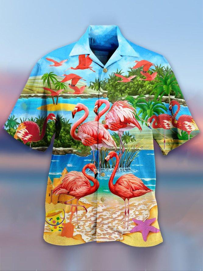 Tropical Flamingo Hawaiian Shirt Tropical Hawaiian Shirt For Men Women