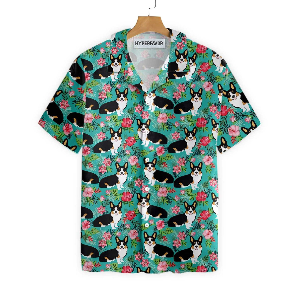 Tropical Floral Corgi Hawaiian Shirt Corgi Shirt For Men And Women