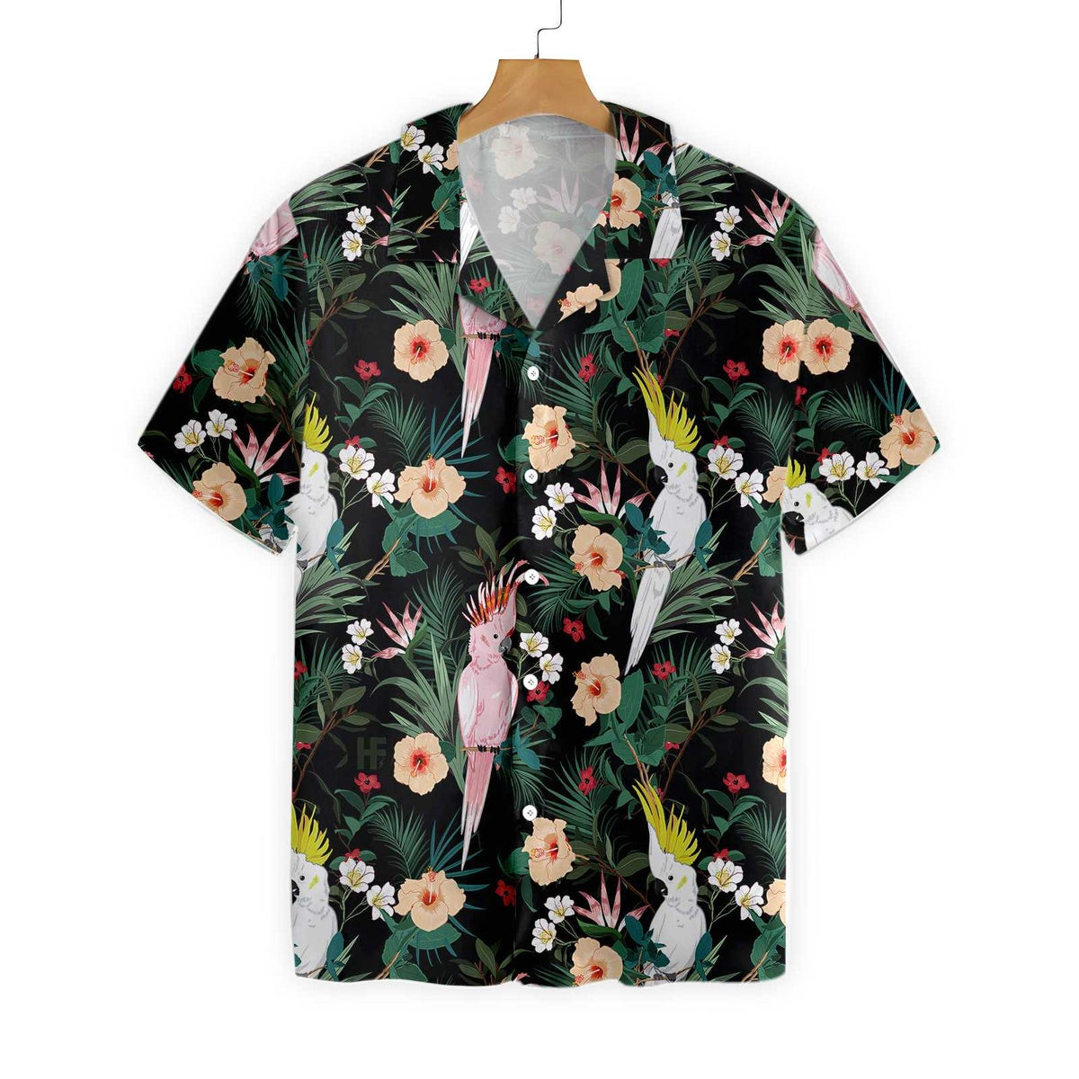 Tropical Floral Parrot Hawaiian Shirt