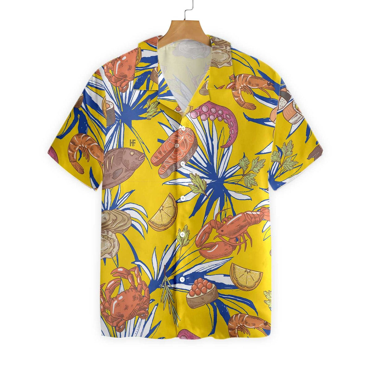 Tropical Floral Seafood Hawaiian Shirt