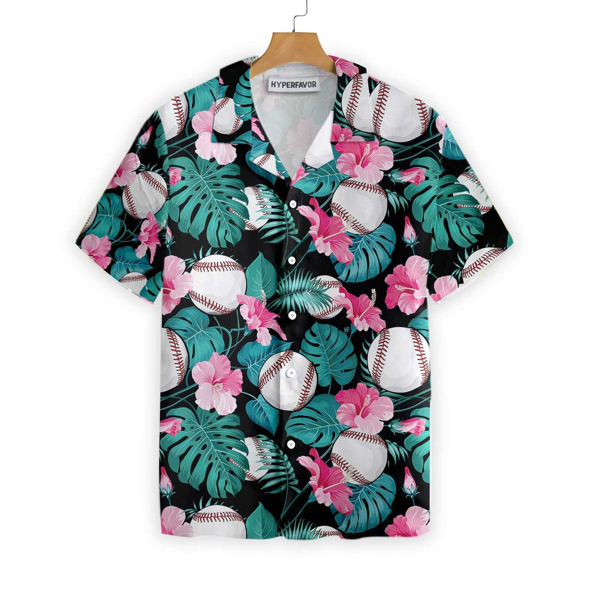 Tropical Flower Baseball Hawaiian Shirt