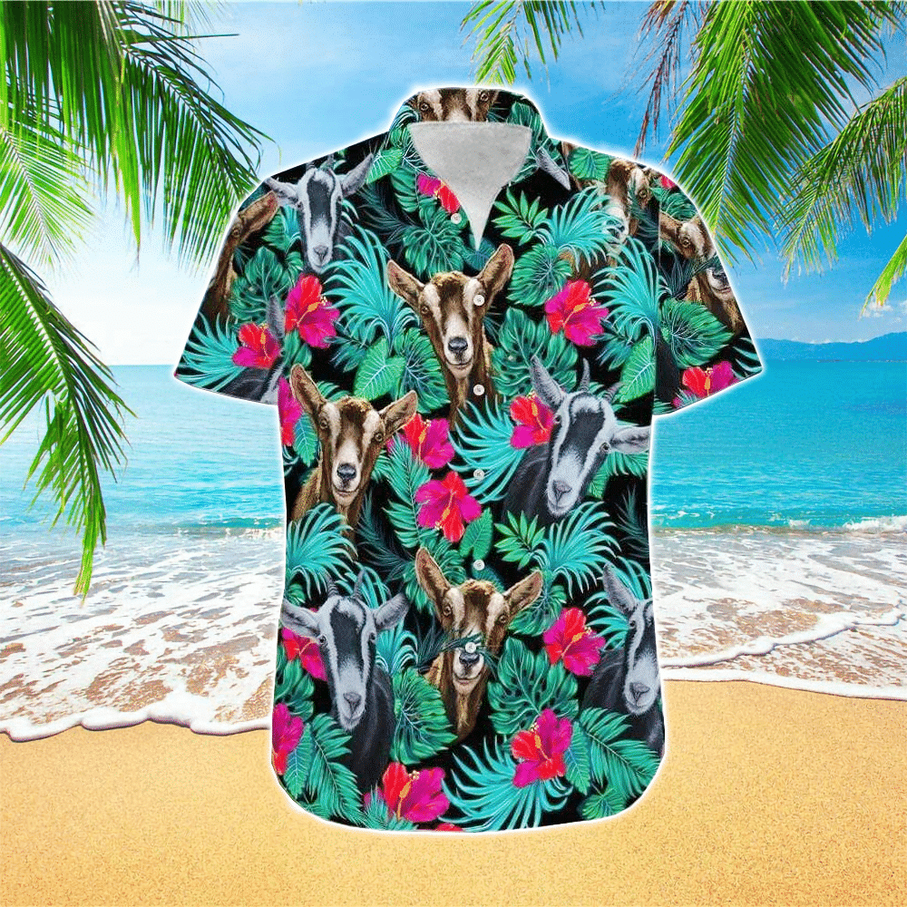 Tropical Goat Hawaiian Shirt for Men and Women