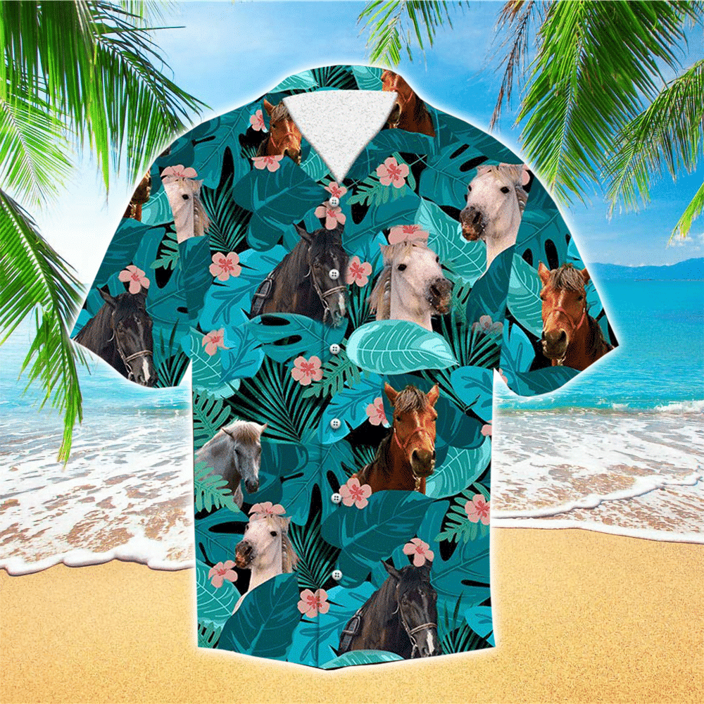 Tropical Horse Hawaiian Shirt for Men and Women