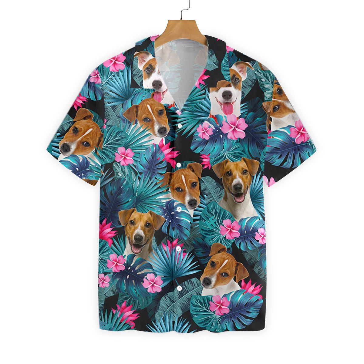 Tropical Jack Russell Terrier Hawaiian Shirt