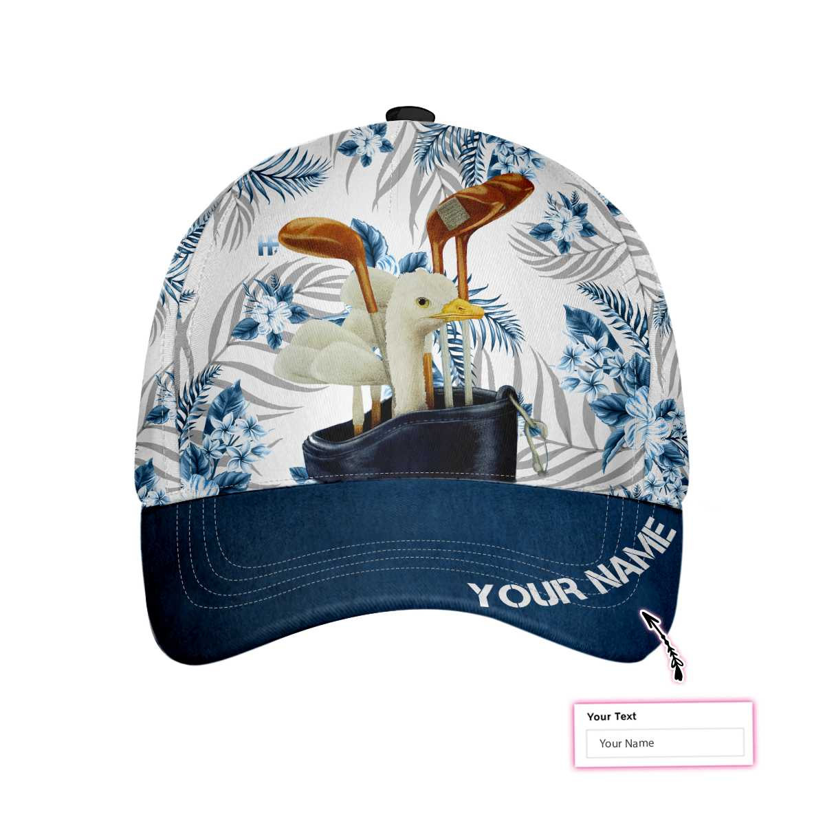 Tropical Pattern Golfing Custom Cap