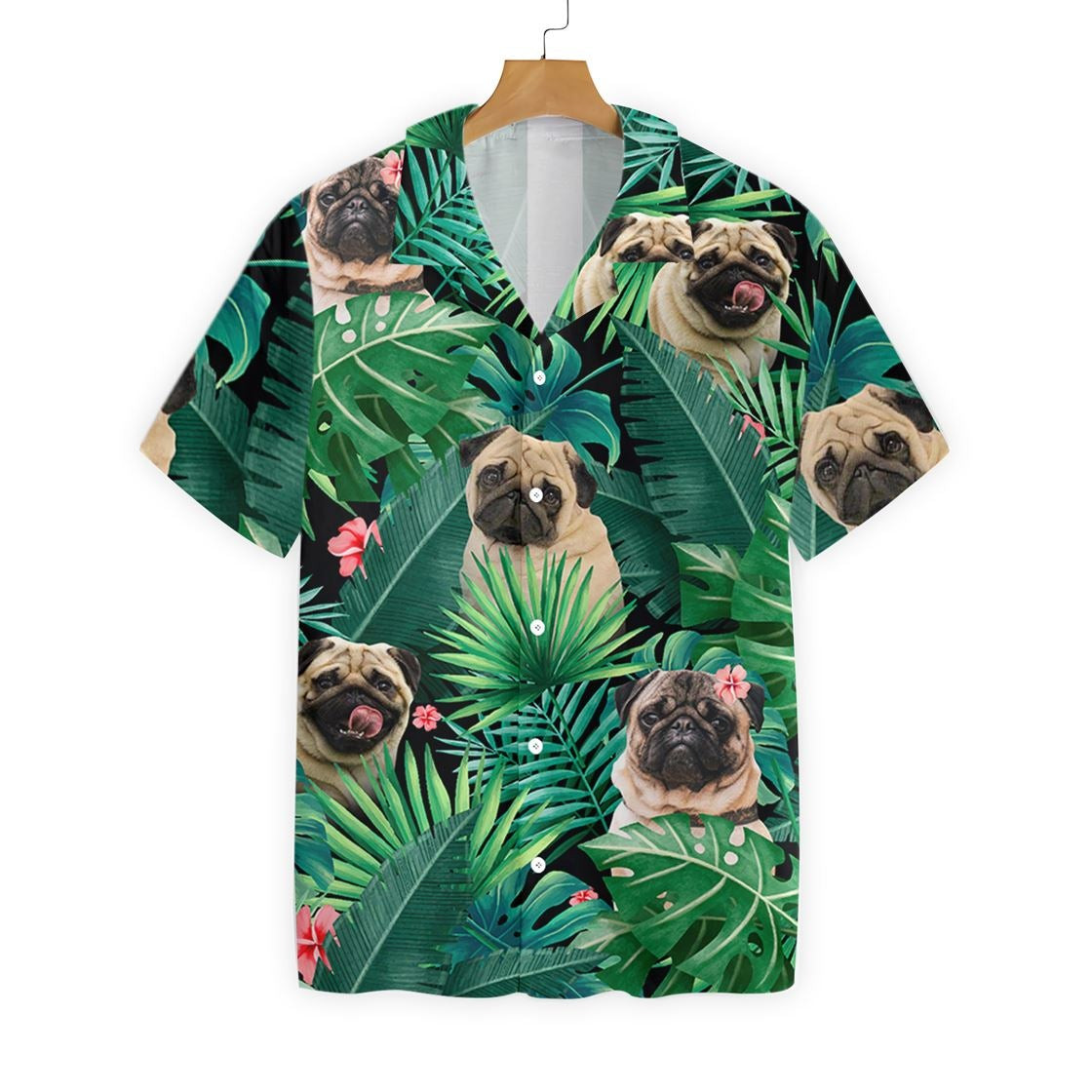 Tropical Pug Hawaiian Shirt