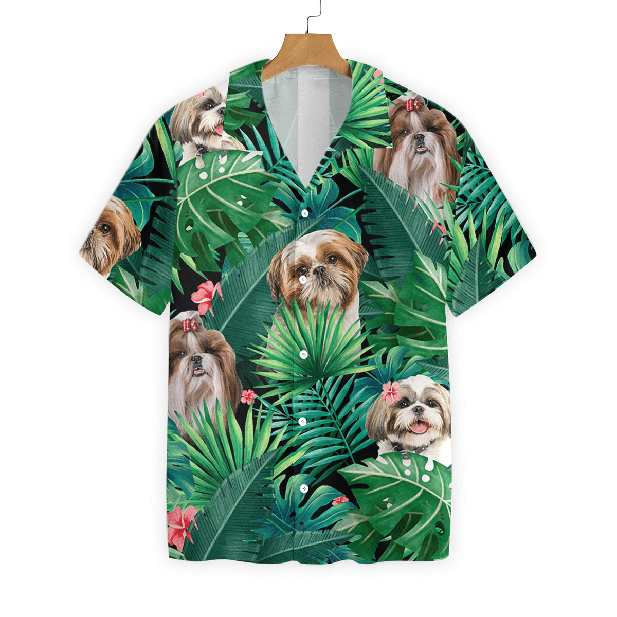 Tropical Shih Tzu Hawaiian Shirt