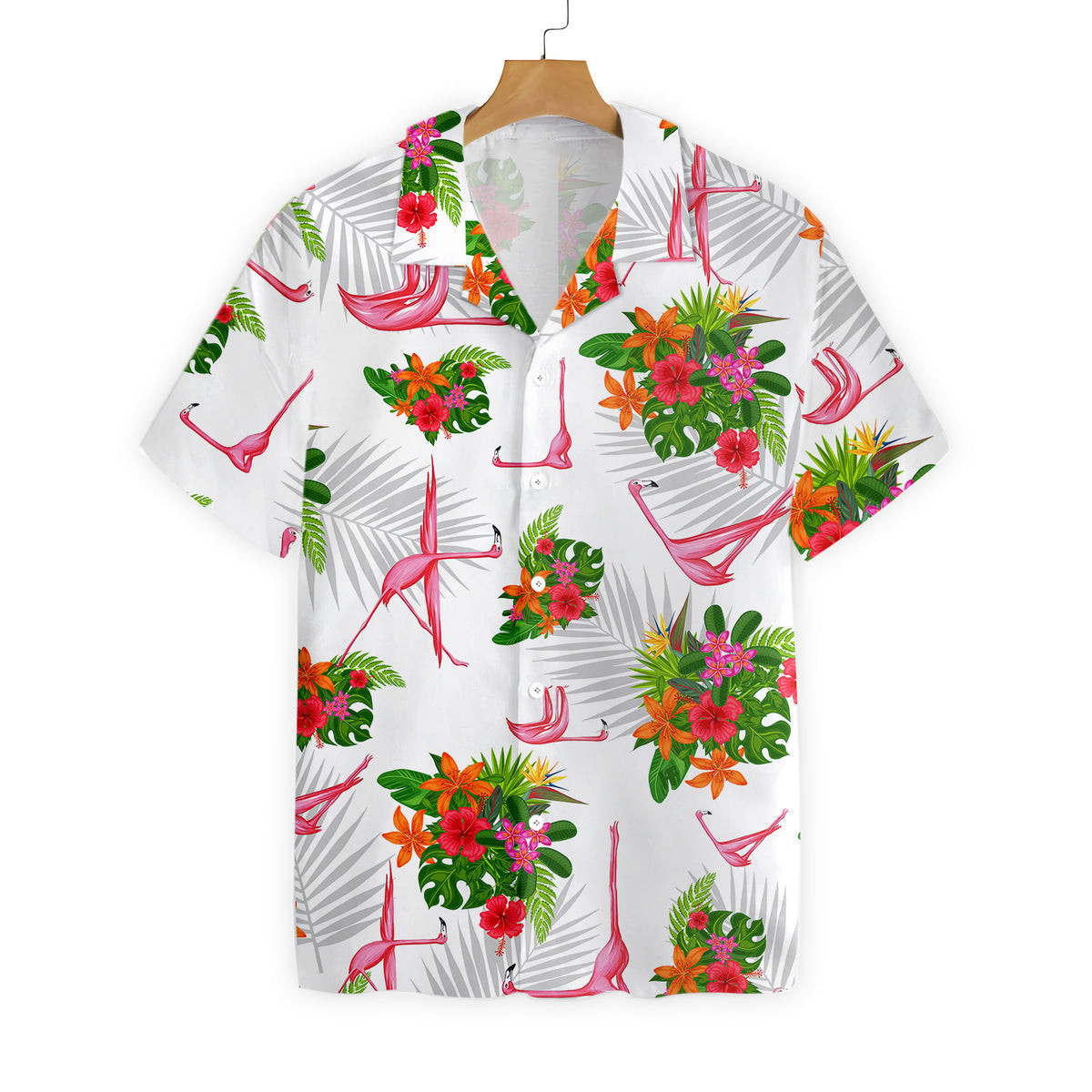 Tropical Workout Yoga Flamingo Hawaiian Shirt Tropical Namaste Hawaiian Shirt For Men Women