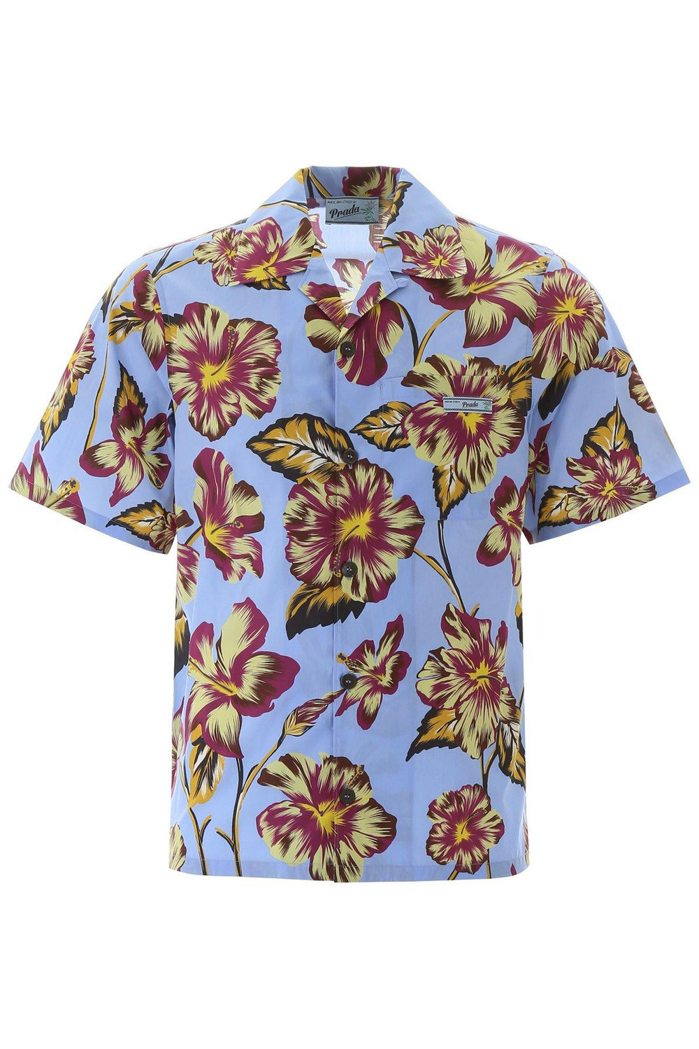 Tropical Yellow Purple Hibiscus Hawaiian Shirt for Men and Women