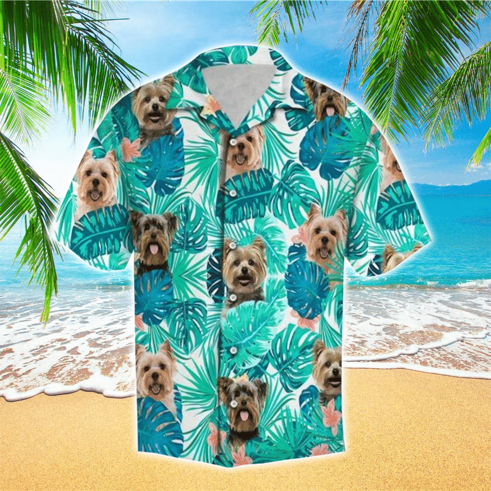 Tropical Yorkshire Terrier Colorful Best Hawaiian Shirt for Men and Women