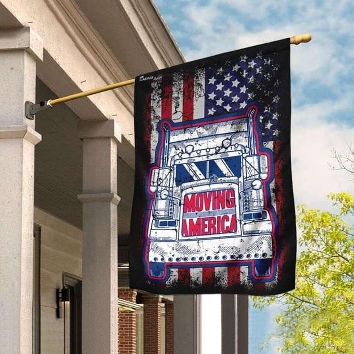 Truckers Move Independence Day America Flag 4th Of July Us Flag Garden Flag House Flag