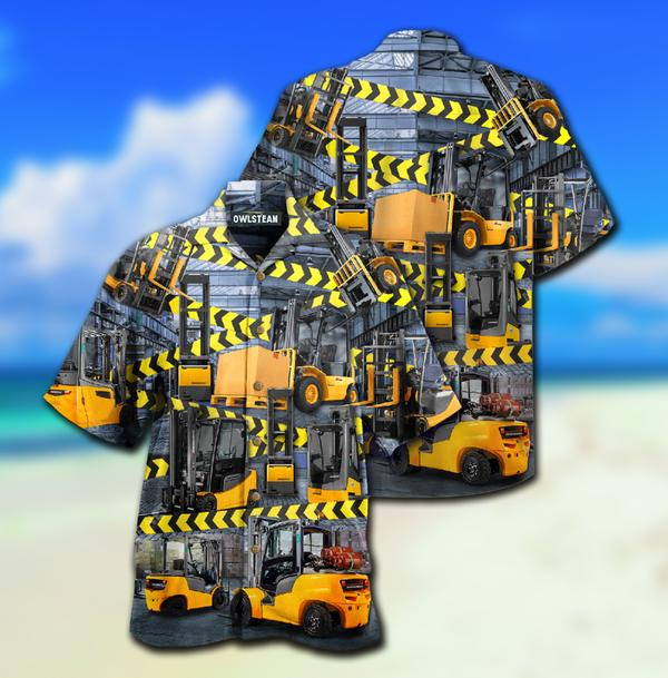 Trucks Be Careful For Klift Trucks Are Coming Here Limited Edition - Hawaiian Shirt - Hawaiian Shirt For Men