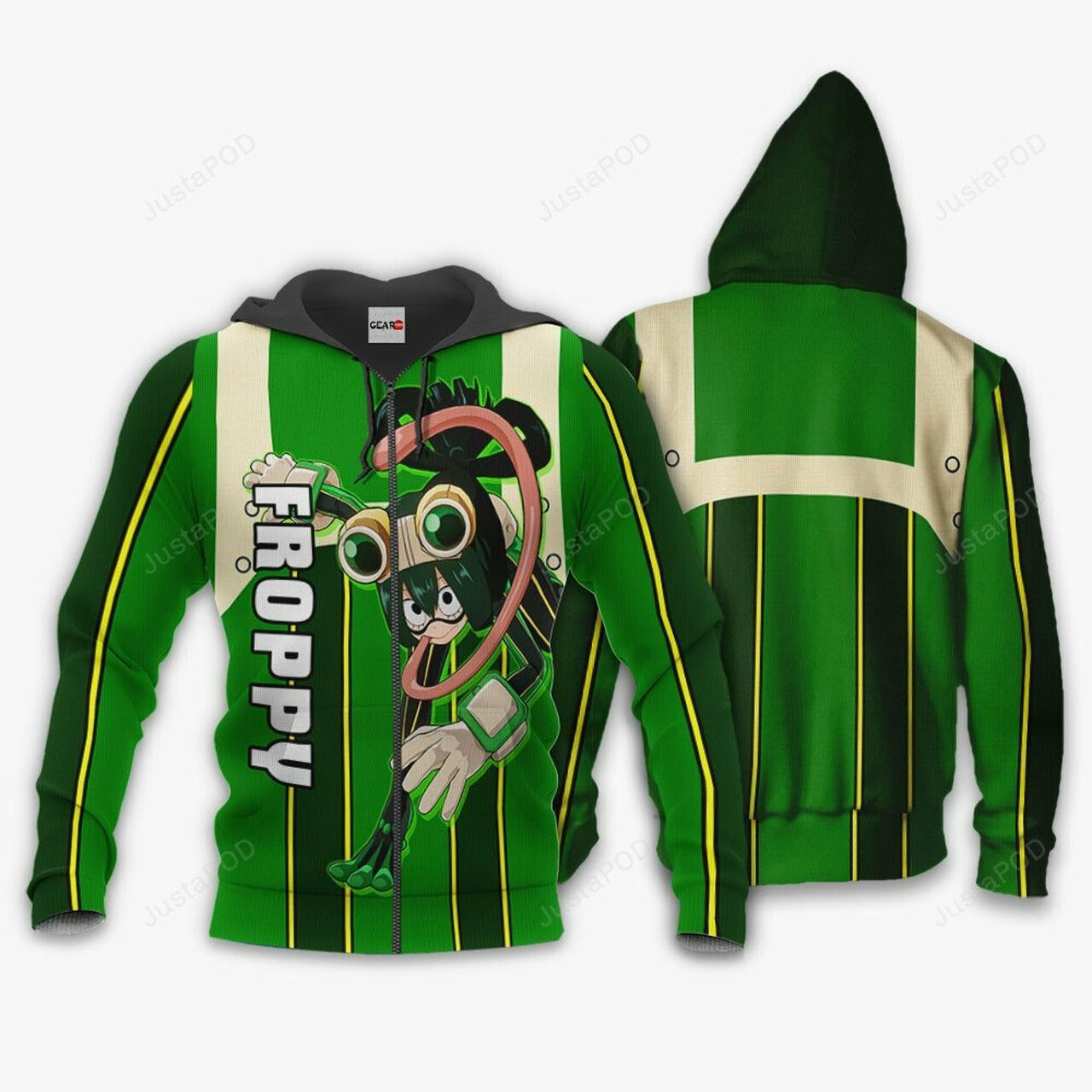 Tsuyu Asui Anime My Hero Academia 3d All Over Print Hoodie