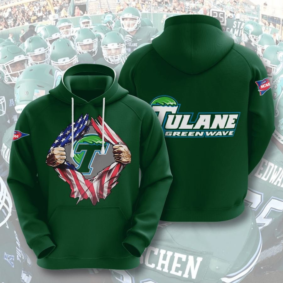 Tulane Green Wave No2037 Custom Hoodie 3D