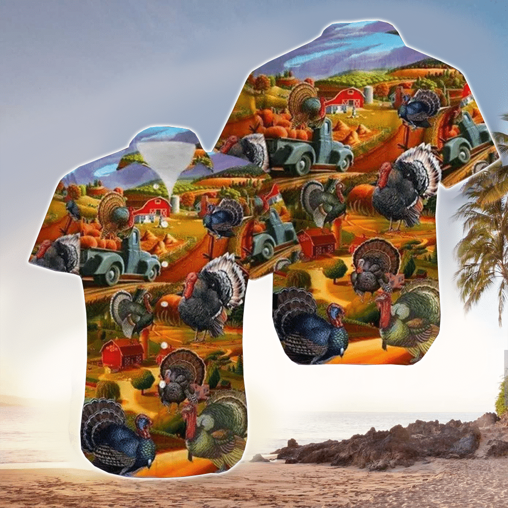 Turkey On Thanksgiving Hawaiian Shirt for Men and Women