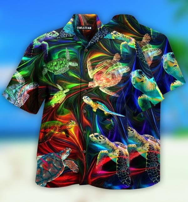 Turtle Amazing Neon Flash Limited Edition - Hawaiian Shirt Hawaiian Shirt For Men, Hawaiian Shirt For Women, Aloha Shirt