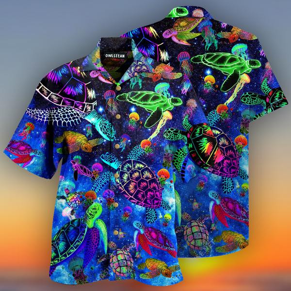 Turtle Amazing Sea Glowing Limited Edition - Hawaiian Shirt Hawaiian Shirt For Men, Hawaiian Shirt For Women, Aloha Shirt