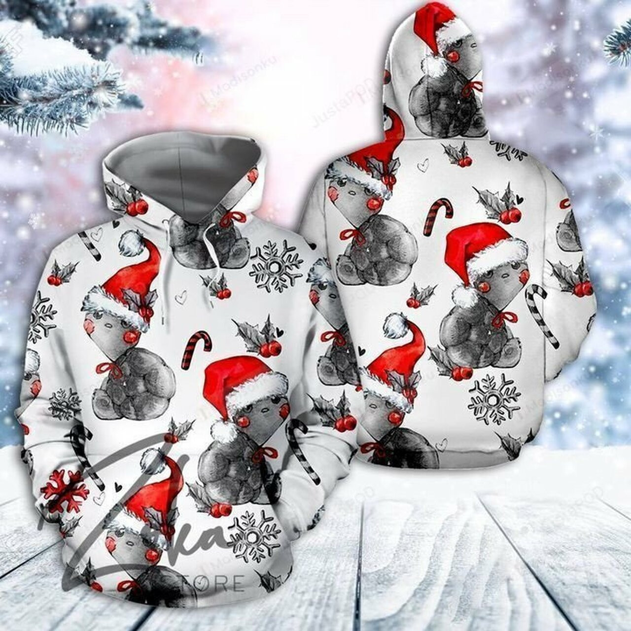 Turtle Christmas For Unisex 3d All Over Print Hoodie