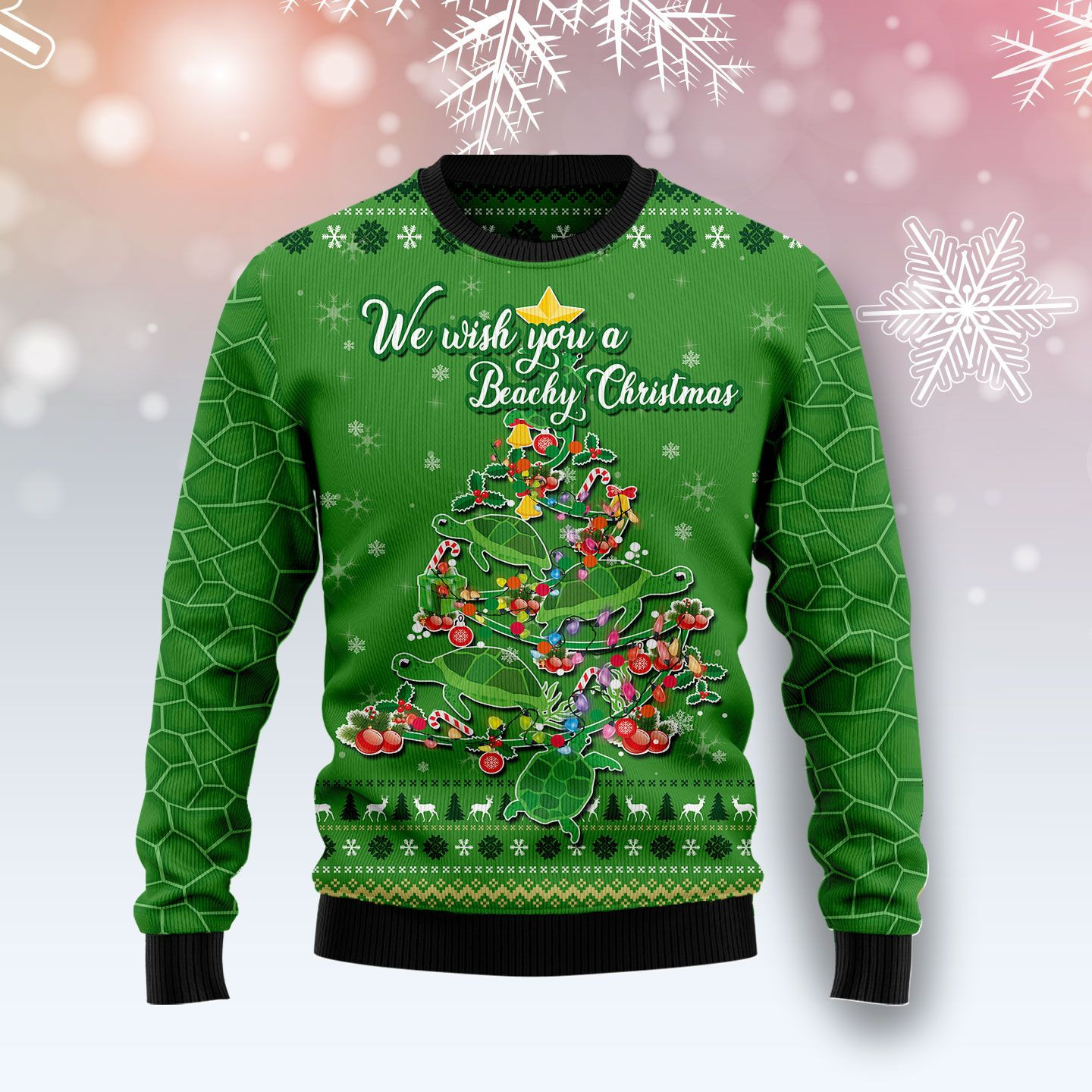 Turtle Christmas Tree Ugly Christmas Sweater Ugly Sweater For Men Women