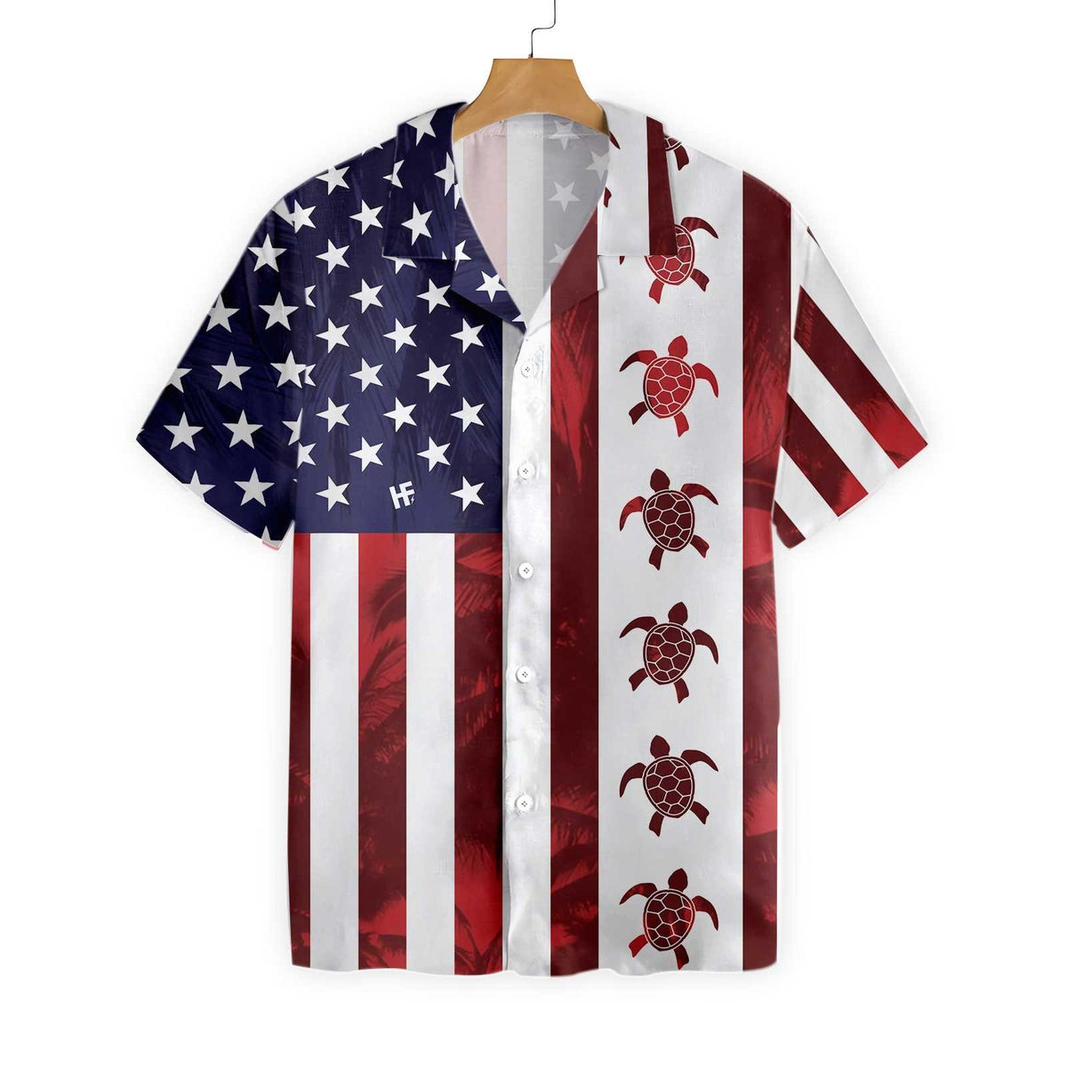 Turtle Flag American Hawaiian Shirt