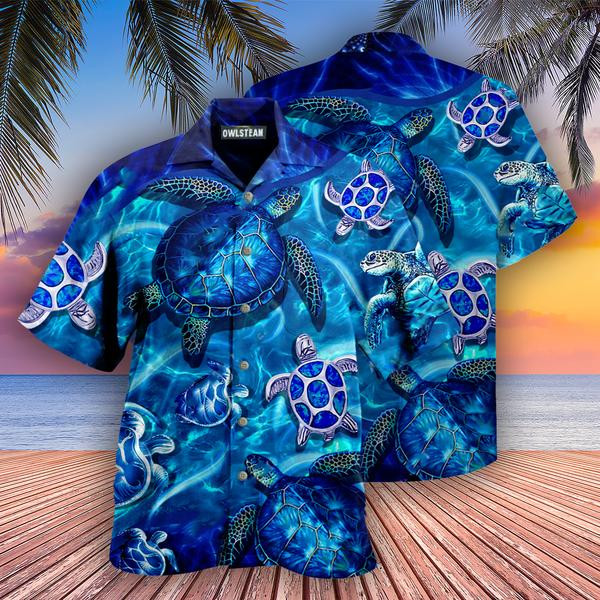 Turtle Go With The Flow Edition - Hawaiian Shirt - Hawaiian Shirt For Men