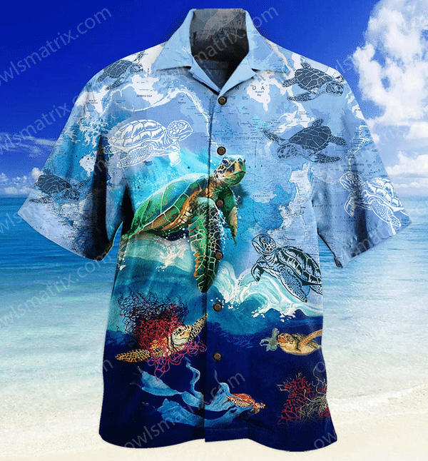 Turtle Go With The Flow Limited - Hawaiian Shirt - Hawaiian Shirt For Men, Hawaiian Shirt For Women, Aloha Shirt