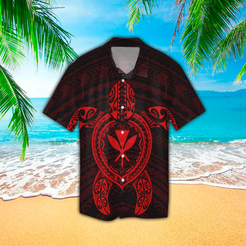 Turtle Kanaka Polynesian Hawaiian Shirt for Men and Women
