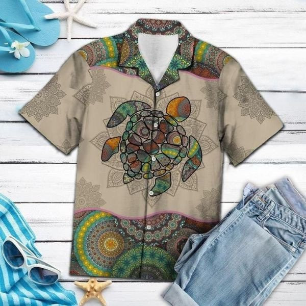 Turtle Mandala Hawaiian Shirt Summer Aloha Shirt