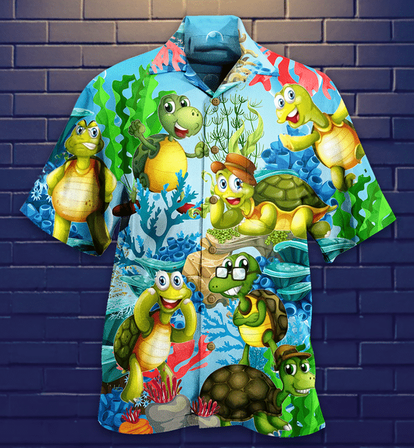 Turtle Mini Happy Funny Limited Edition - Hawaiian Shirt Hawaiian Shirt For Men