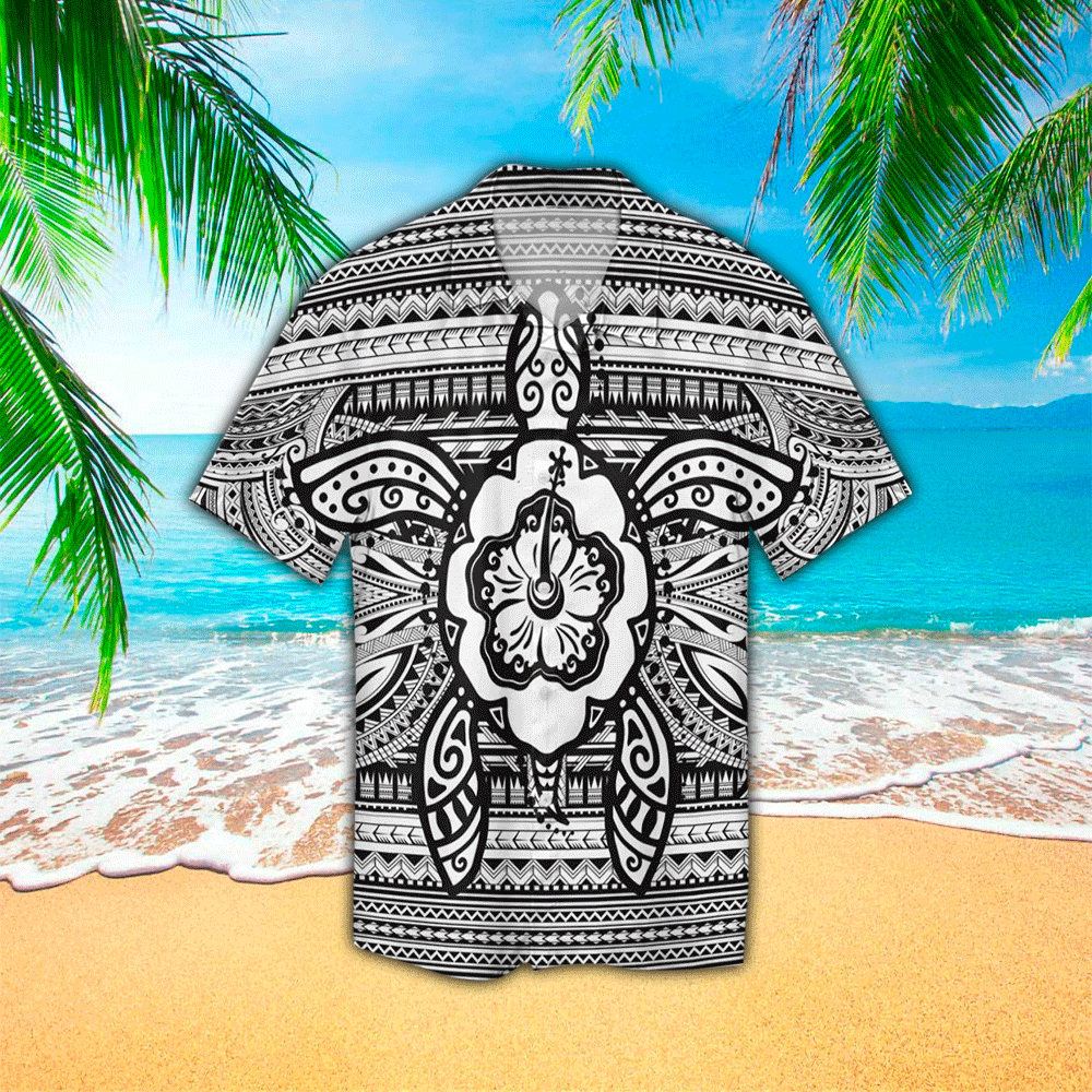 Turtle Polynesian Tribal Hawaiian Shirt for Men and Women