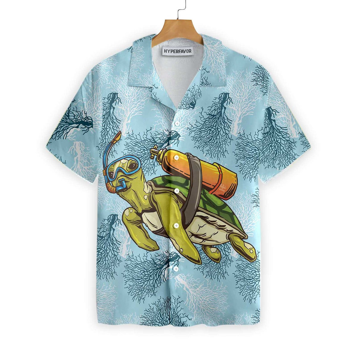 Turtle Scuba Diving Shirt For Men Hawaiian Shirt