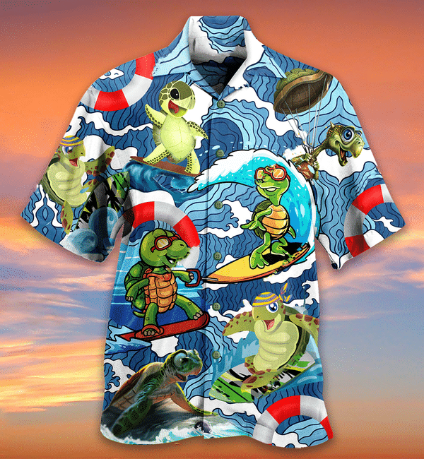 Turtle Surf Happy Style Limited Edition - Hawaiian Shirt - Hawaiian Shirt For Men