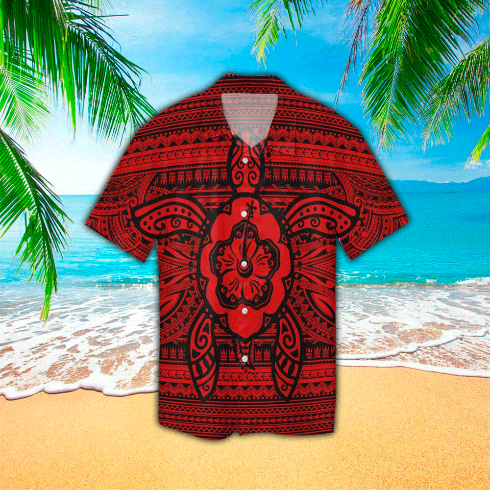 Turtle Tribal Hawaiian Shirt for Men and Women